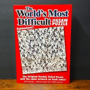 Worlds Most Difficult Jigsaw Puzzle, Dalmatians 529pc Double Sided Buffalo Games